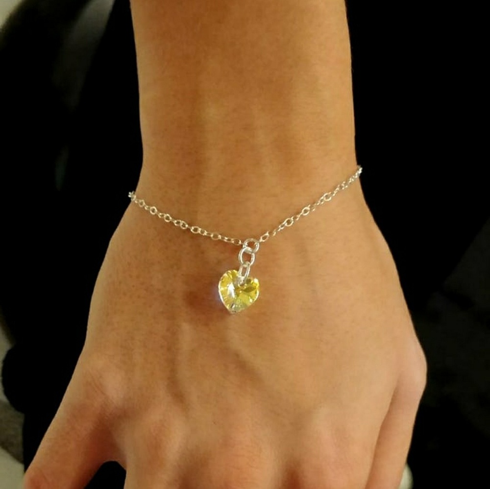Xillion Swarovski Sterling Silver Heart Bracelet⚡
